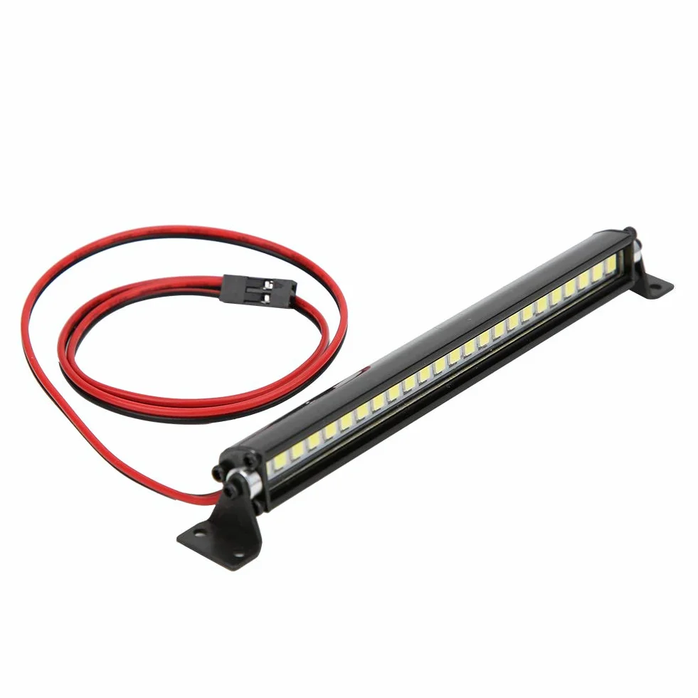 KIMISS Rc Light Bar Rc Luci per Auto Metallo + Plastica Nero 24 LED Luci da Tetto Bar Lampada da Tetto Decorazione Rc Accessorio Adatto per Scx10 1 10 4Wd Car