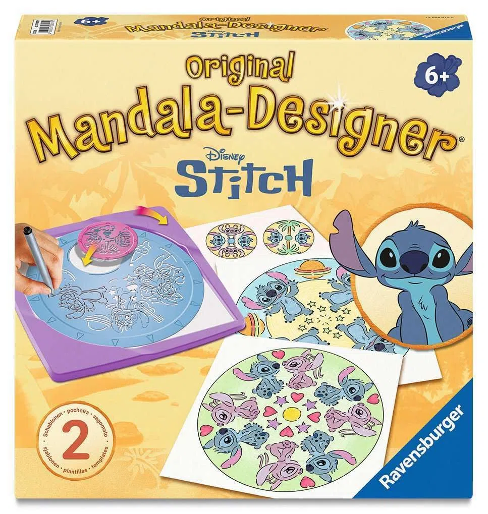 Ravensburger 12028015 - Mandala Designer Midi Disney Stitch - set di disegni creativi per bambini dai 6 anni in su