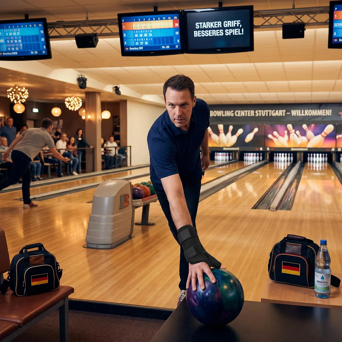 Alomejor da Bowling Bowling Thumb Saver Protezione Guanto Sinistro Destro Guanto di Velocità per Bowling Ball Sport(Nero)