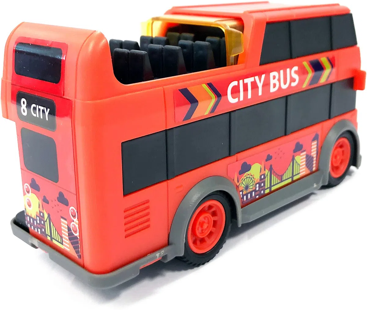 Dickie - City Heroes Bus Cm 15, 203302032, + 3 Anni, con Luci e Suoni