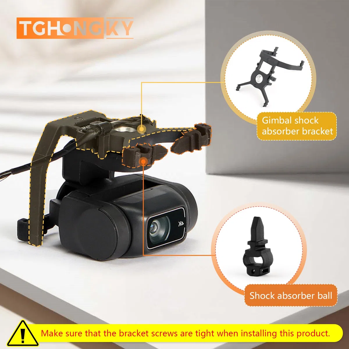 Supporto Ammortizzatore cardanico Antiurto Compatibile con DJI Mini 2/SE/mini Staffa Di Assorbimento Delle Vibrazioni del Giunto Cardanico con Strumenti
