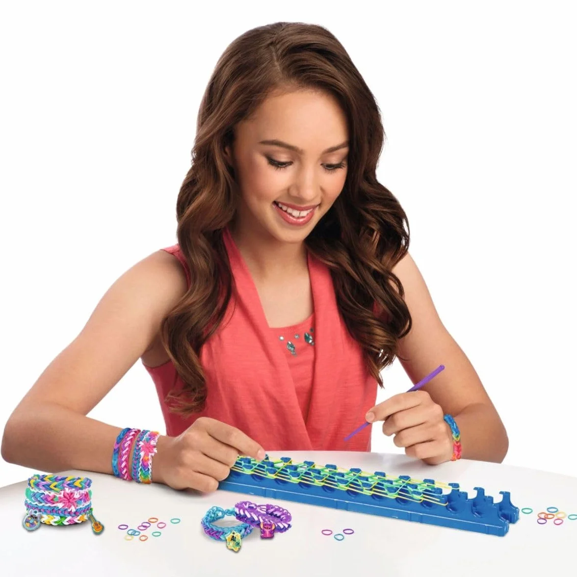Lexibook, Laboratorio di Braccialetti Elastici Stitch Cra-Z-Loom, Blu, CRLOOM9D