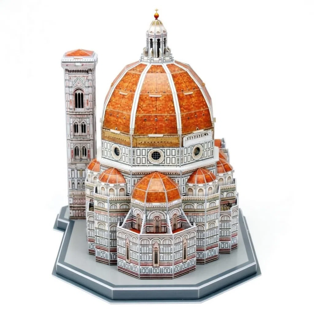 Generico Kit 3D Cattedrale di Santa Maria del Fiore Firenze - Modello Architettonico in Foam, 123 Pezzi, 40 x 25 x 26,5 cm