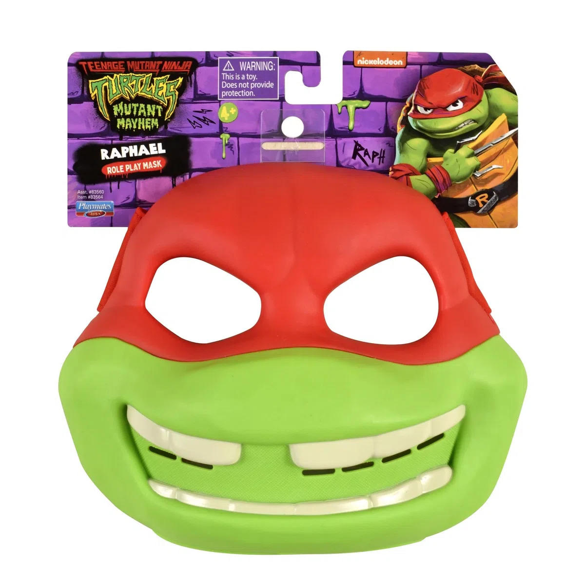 Giochi Preziosi – Maschera Raffaello Tartarughe Ninja Caos Mutante, Maschera Carnevale Raffaello Con Elastico e diventare la tua Tartaruga Preferita, Costume da Ninja, Per Bambini A Partire Da 4 Anni