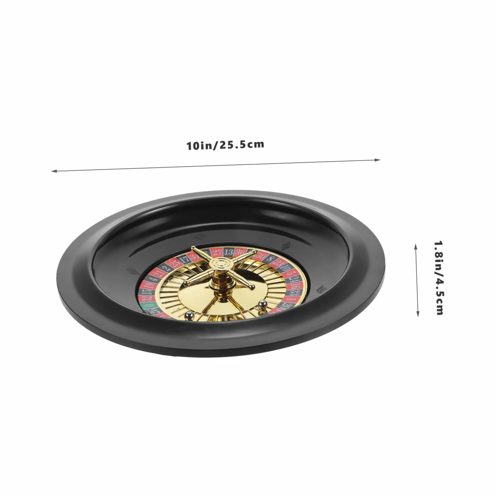 Garneck Ruota della roulette da 10 pollici per i giochi – Set di gioco professionale per giochi in casa e feste, ideale per notti da poker e giochi da tavolo ricreativo