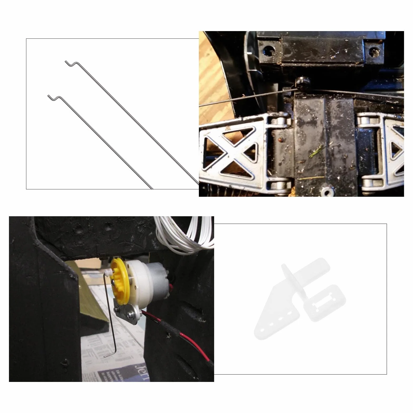 ECSiNG 15 Pezzi Kit Clacson Di Controllo Per Aereo Ad Ala Fissa Asta Di Comando Da 1,2 x 200 mm Aste Di Comando Da 1,3 Mm Accessori Per Clacson Di Controllo Per Aeromodelli RC Elicotteri RC
