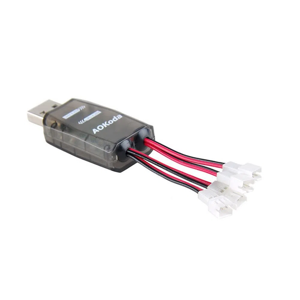 Caricabatterie Micro USB 4CH per batteria connettore Mcpx/Molex/JST per batteria 1S 3.7V Lipo LiHV 3.8V per elicotteri RC ecc.