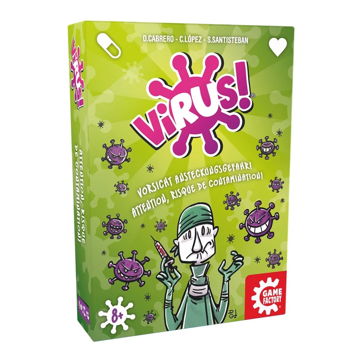 Game Factory Virus! Kartenspiel für 2 bis 6 Spieler, ab 8 Jahren
