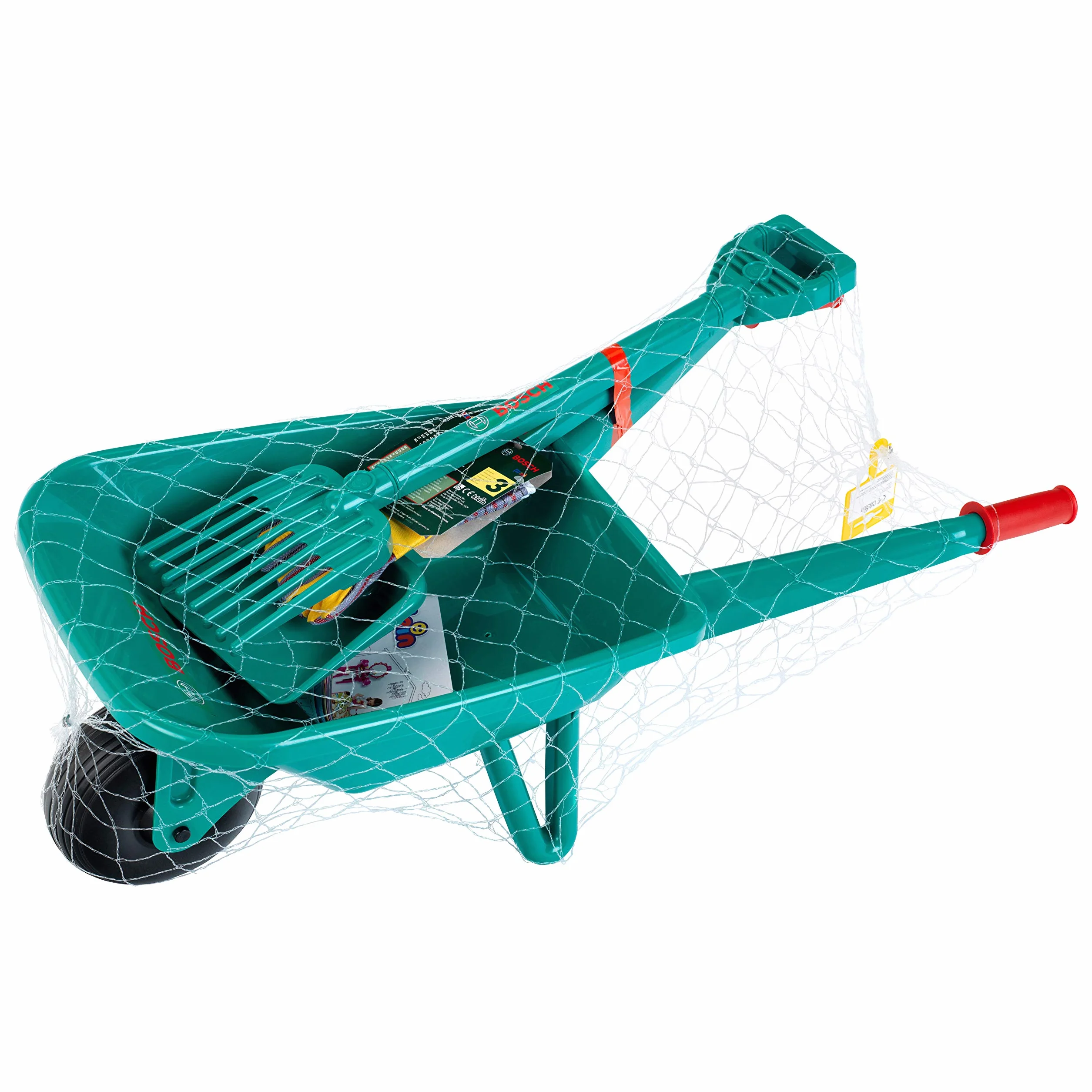 Theo Klein 2752 Set da Giardino con carriola, con Pala, rastrello e Guanti da Lavoro, Anti-UV I Giocattolo per Bambini a Partire dai 3 Anni