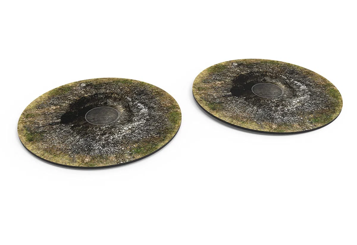 Zone in gomma compatibili con Warhammer 40k 7,6" - Cratere - 6 pz.