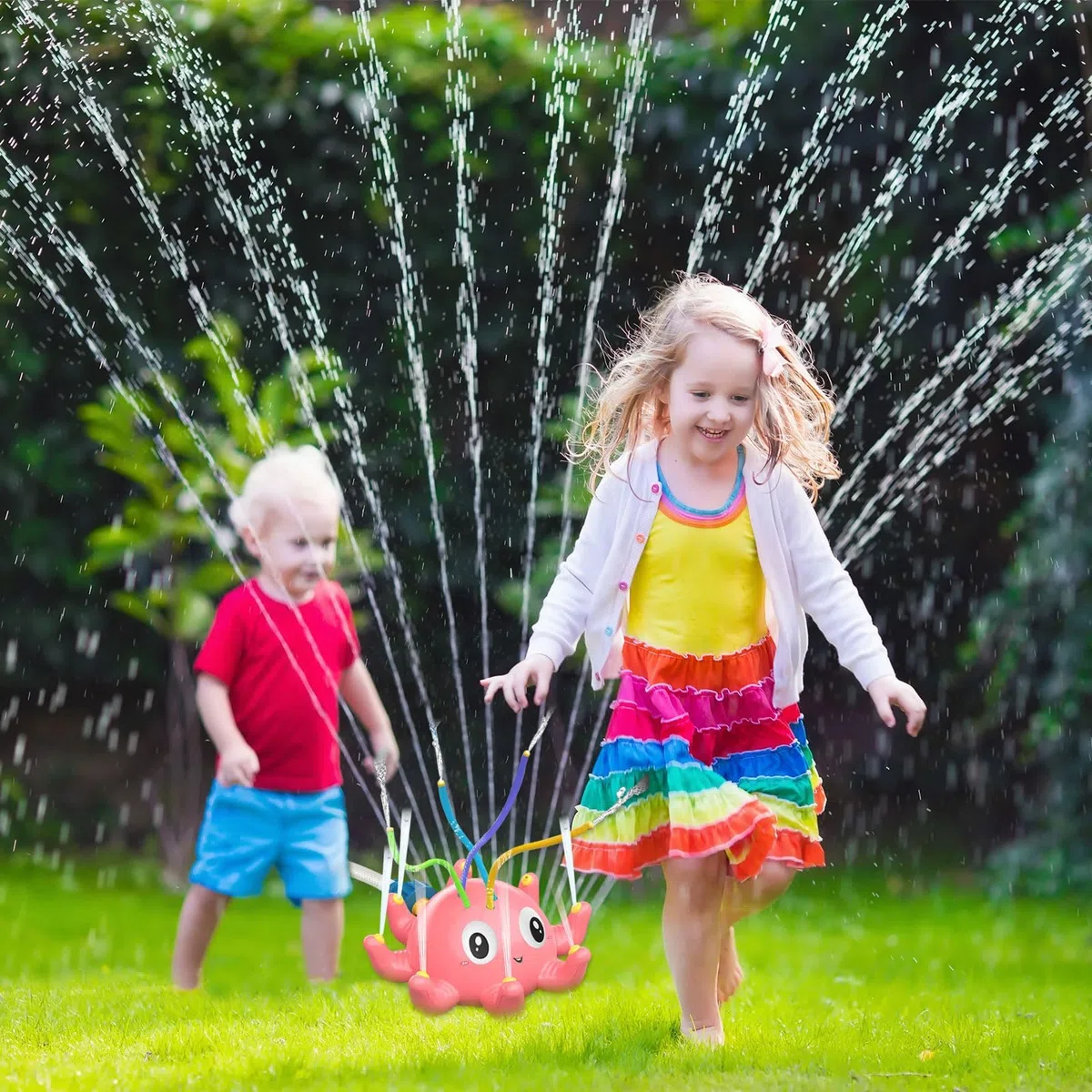 Giocattolo di Sprinkler, Irrigatore per Bambini, Outdoor Sprinkler Toy, Giocattolo Sprinkler Per Bambini, Giochi da Giardino per Bambini, Polpo Sprinkler Giocattolo, per Cortile, Giardino, Prato