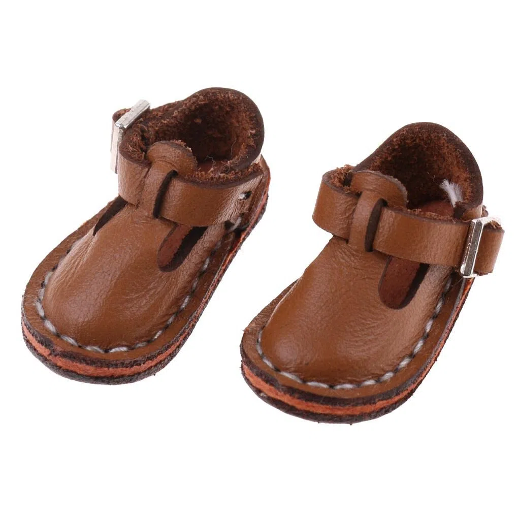 Graziosissime Scarpe Casual con Cinturino alla Caviglia per Bambole Blythe da 12 Pollici, Accessori per Abbigliamento, Colore Marrone.