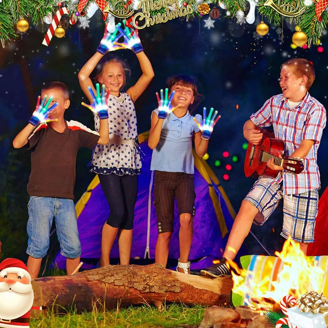 EUCOCO Giochi Bambini 3 4 5 6 7 8 9 Anni, Regalo Bambino Bambina 3-12 Anni Gadget Compleanno Bambini Gioco Bimbo 3-12 Anni Maschio Guanti Luminosi Led Giocattoli Bimba Costumi Halloween