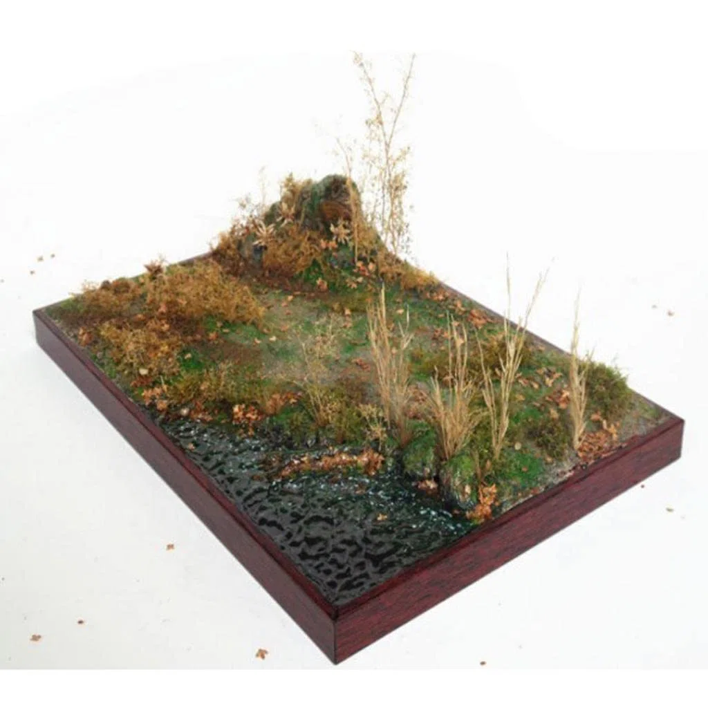 Modello di Costruzione in Legno con Base di Sabbia E Erba, Vassoio per Diorama, Giocattolo Architettonico Dipinto, Adatto per Regali, Decorazione per, 30x20 cm