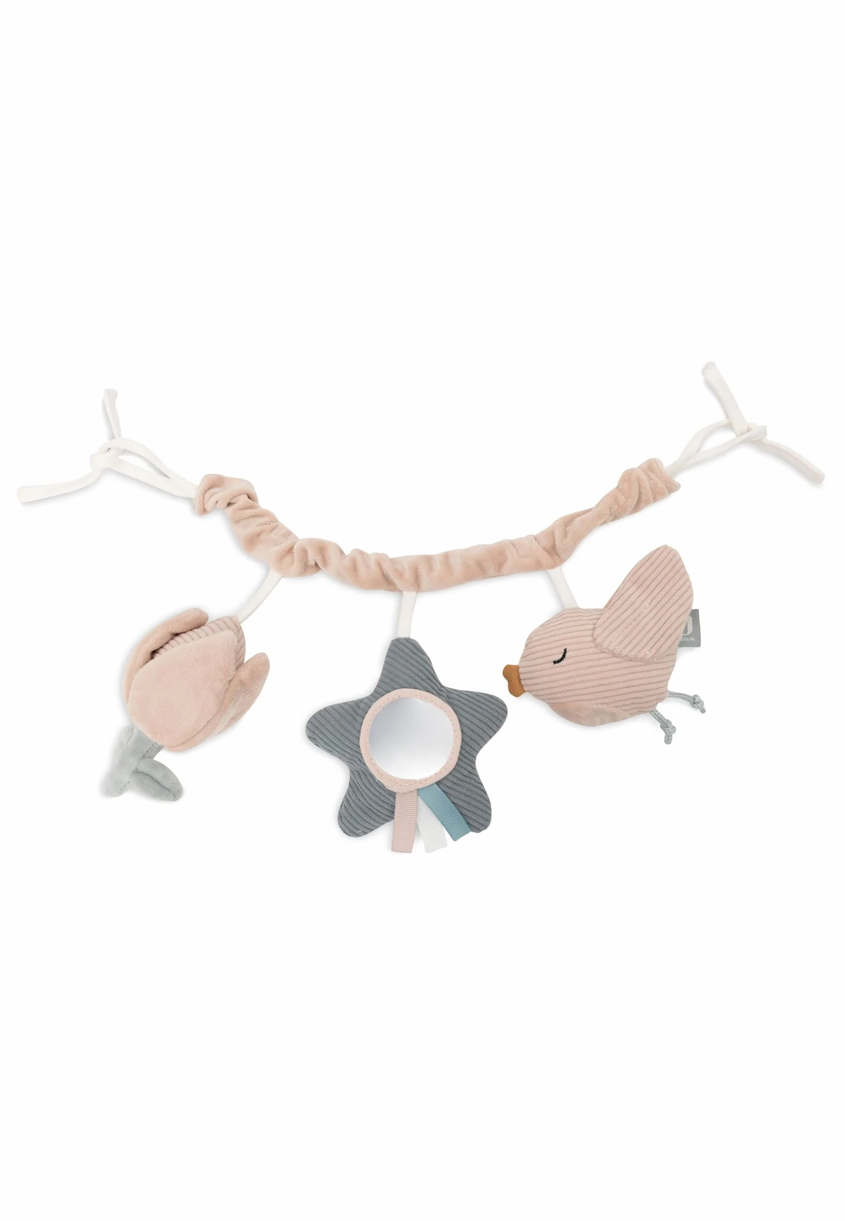 Jollein Collana per passeggino per bambini, Lovely Birds, da appendere, giocattolo per passeggino, 100% poliestere, 60 x 20 x 5 cm