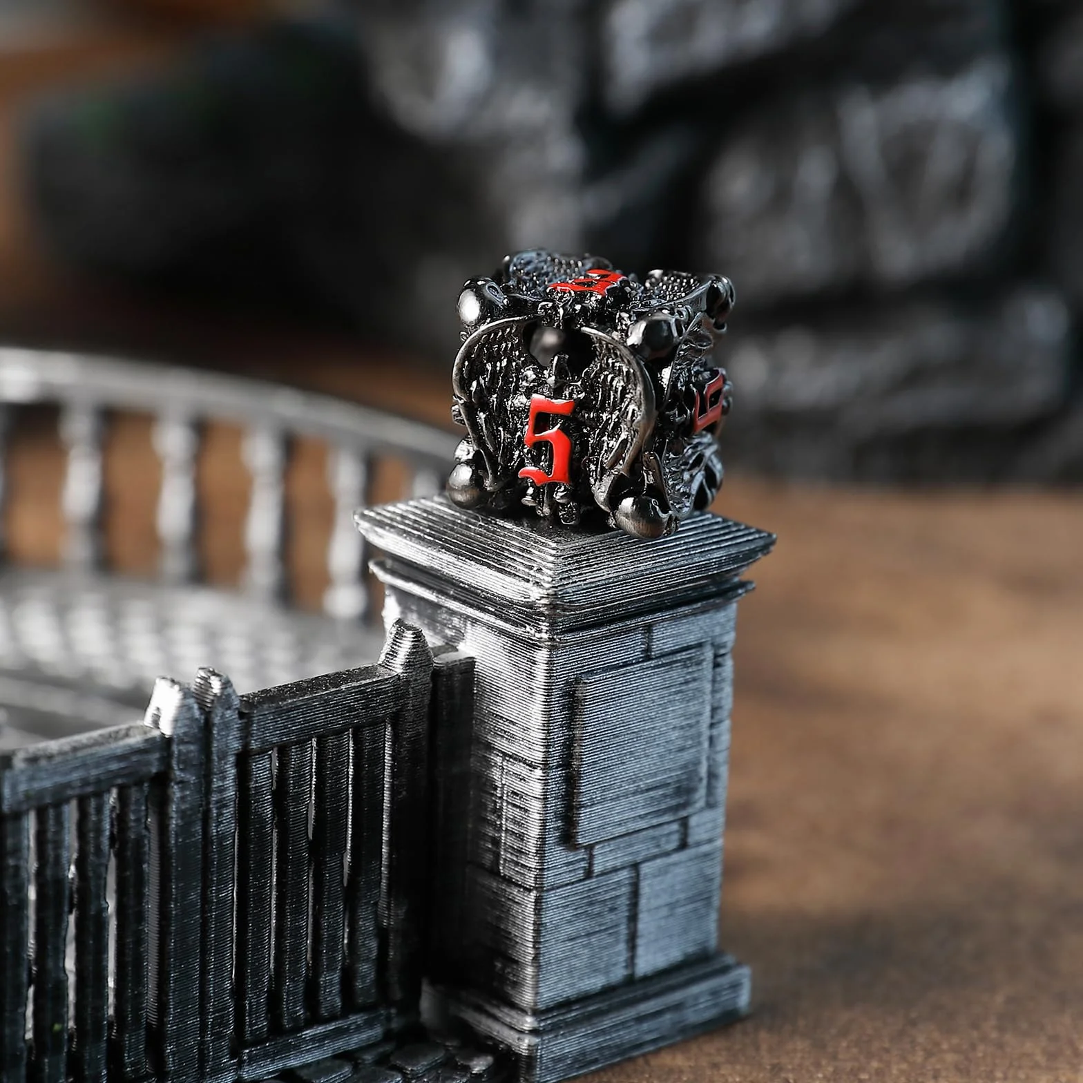 Dadi Set D&D Metallo 7 pezzi D4 D6 D8 D10 D12 D20 D% 3D Angelo Cavo Poliedrici Dadi per Dungeons and Dragons Pathfinder Warhammer Giochi da Tavolo RPG MTG Giochi