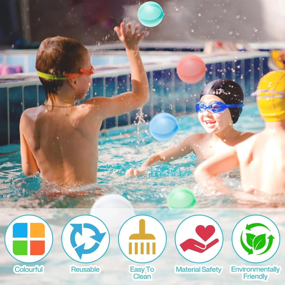 36 Pezzi Palloncini d'acqua in Silicone, Gavettoni Acqua Riutilizzabili a Eiempimento Rapido, Giochi d Acqua Estivi Giardino/Spiaggia/Piscina, Bombe d'acqua Gioco per Bambini Adulti