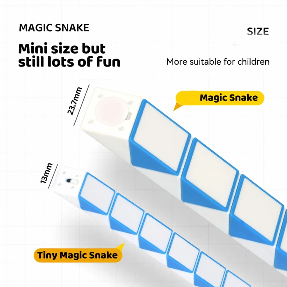 gadget compleanno bambini-25 pezzi Mini serpente magico 24 Blocchi-regalini fine festa compleanno-giocattolo rompicapo-Regalo per bambini piccoli, Magic Snakes per ragazzi e ragazze