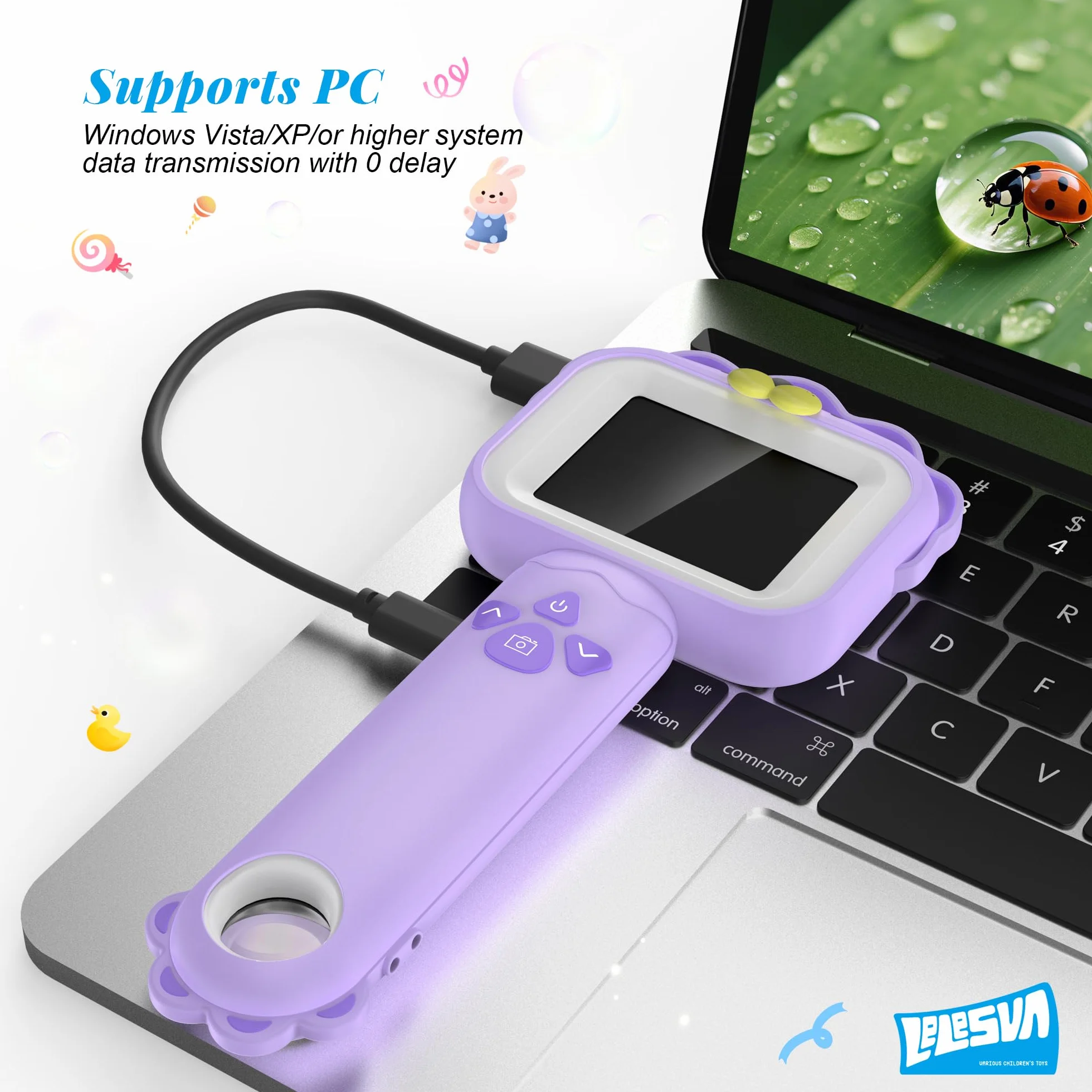 Microscopi per bambini, mini microscopio tascabile portatile per bambini piccoli, giocattoli educativi scientifici per regali di compleanno di Natale per bambini di 3 4 5 6 7 8 9 10 anni (leone)