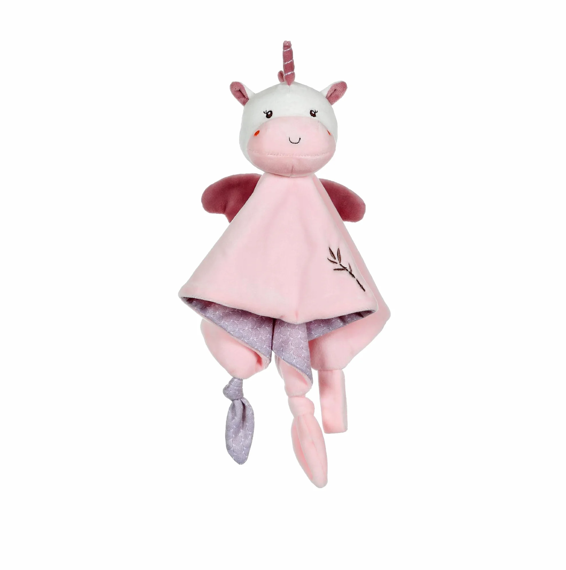 Gipsy Toys – Carre Doudou Unicorn – Gamma Bamboo – 24 CM S/Card – Rosa – 1° Età