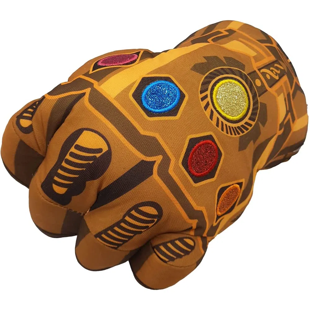 Peluche guantone Marvel, guantone da boxe in morbido peluche, indossabile, pupazzo 30 cm, per bambini (Thanos)