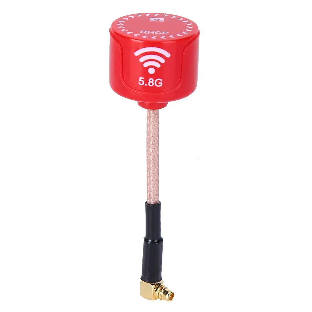 5.8 GHz 3dBi LHCP Antenna Direzionale Pieghevole per Drone RC FPV Racing, Accessori Parti RC Rosso (UFL)