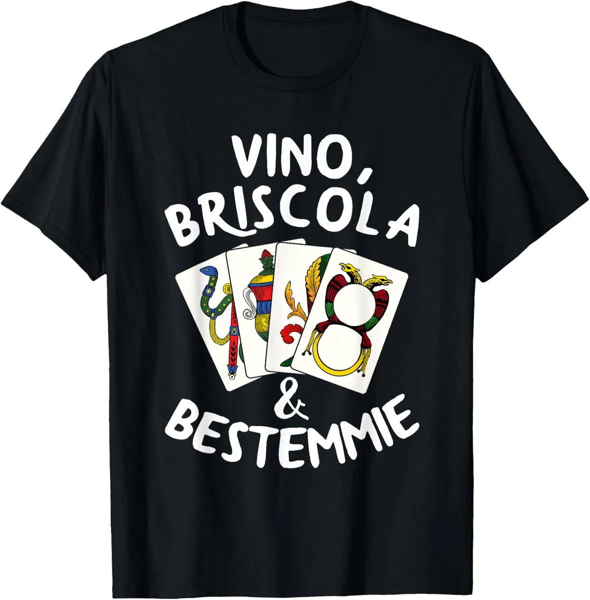 Frase Divertente Briscola Vino Bestemmie Scherzo Maglietta