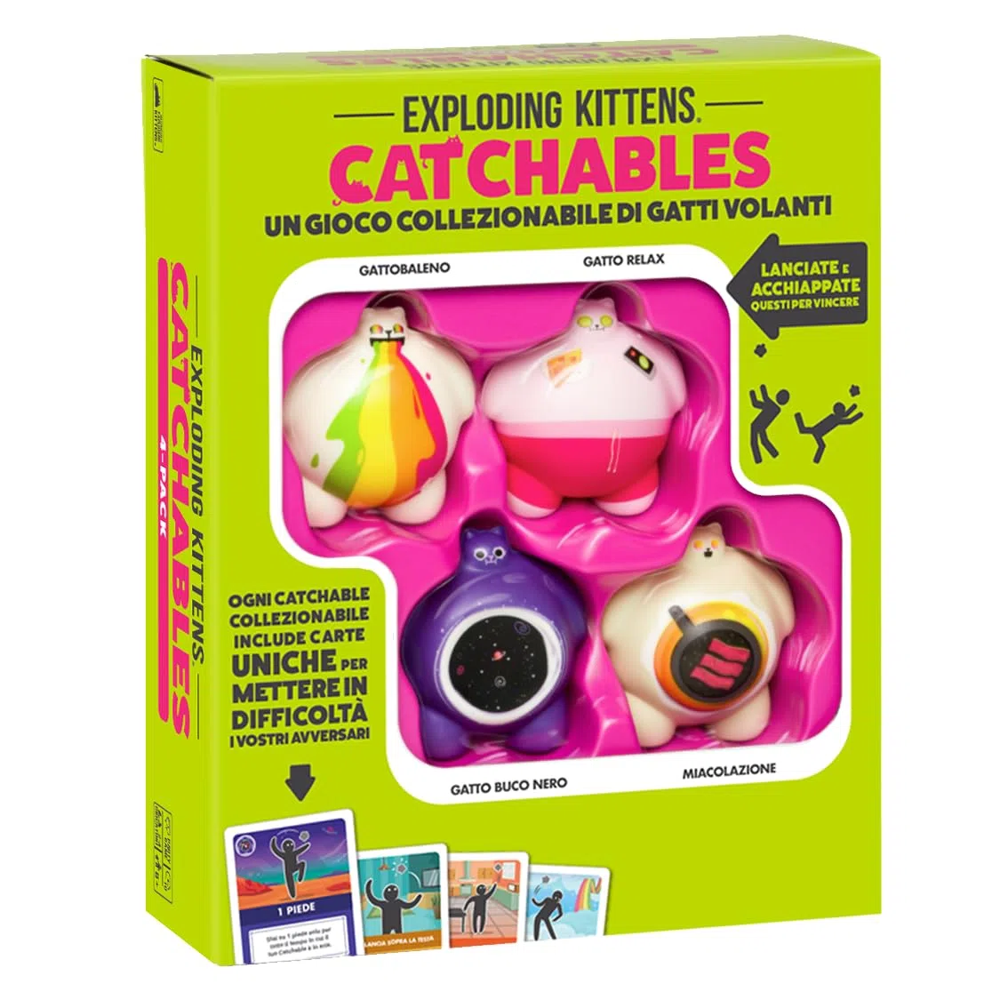 Asmodee - Catchables, Un gioco di carte dai creatori di Exploding Kittens, 8+ Anni, 2+ Giocatori, Edizione in Italiano