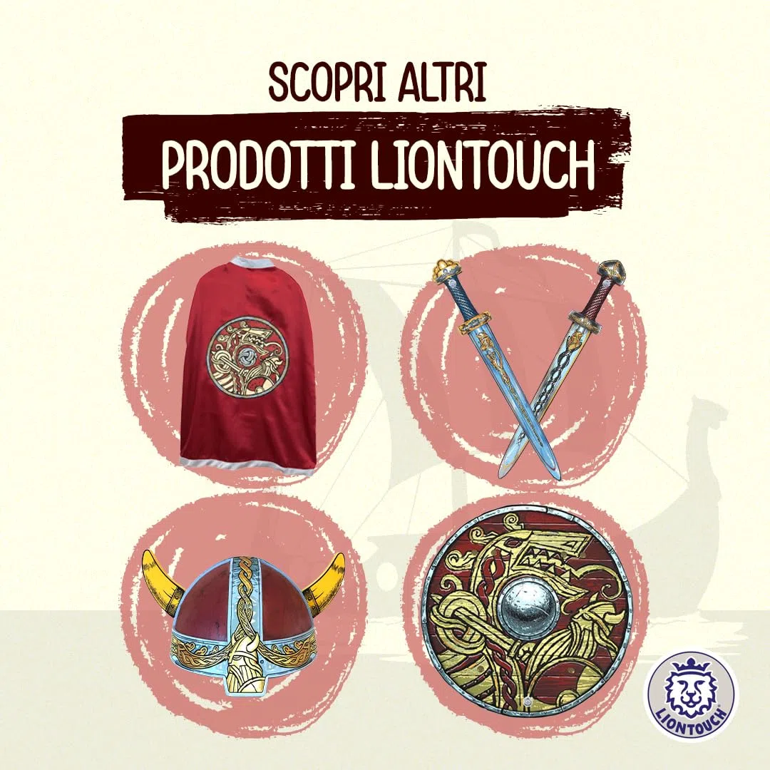 Liontouch - Ascia Vichinga | dai 3+ Anni | Giocattolo Medievale in Gommapiuma di Capo Harald per Piccoli Guerrieri e Giochi da Berserker | Arma Sicura per Costumi e Travestimenti da Bambino
