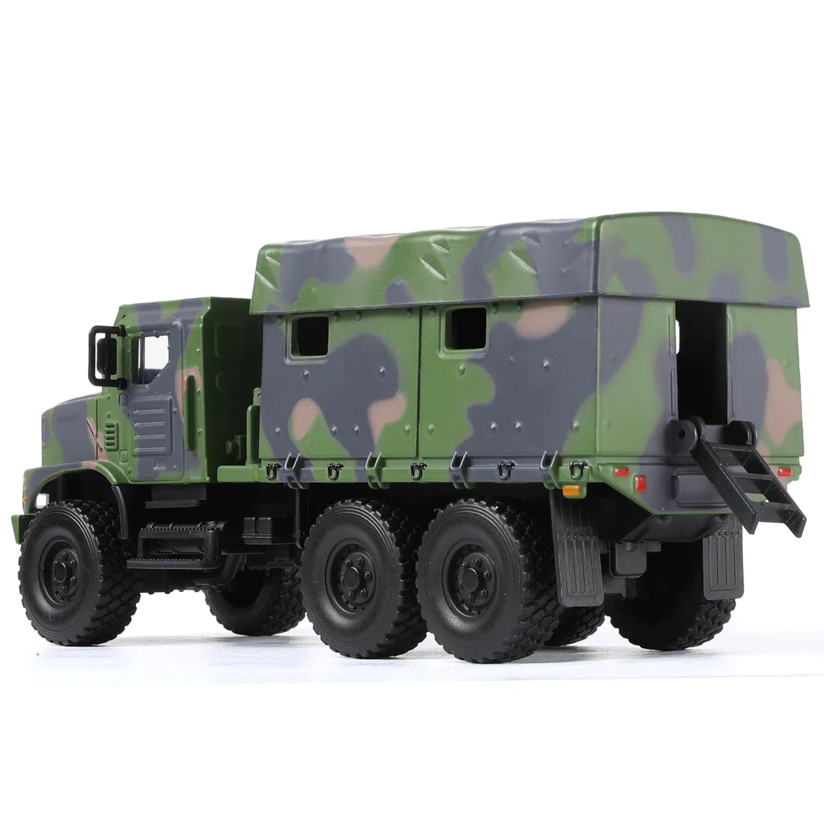 NUOTIE 1/64 tattico modello di camion militare corazzato auto militare MTVR MK23 veicolo medio in metallo pressofuso modello kit da collezione o regalo (verde mimetico)