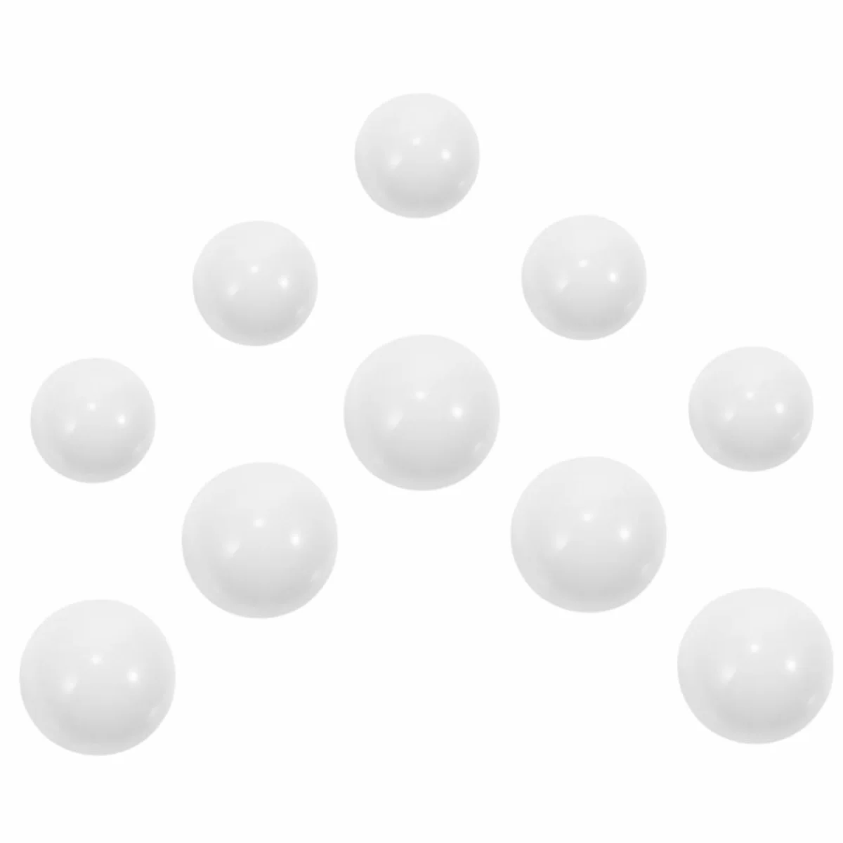 Toyvian 10 Pezzi Palline da Roulette in Acrilico Bianco, Sfere Rotonde Resistenti e Versatili per Gioco da Tavolo e Serate di Gioco Ruota della Roulette
