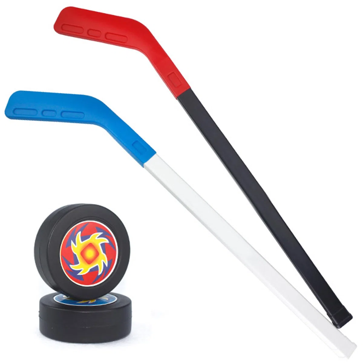 Set da Hockey per Bambini in PP, 2 Bastoncini e 2 Palline, per allenamenti e Giochi Indoor/Outdoor