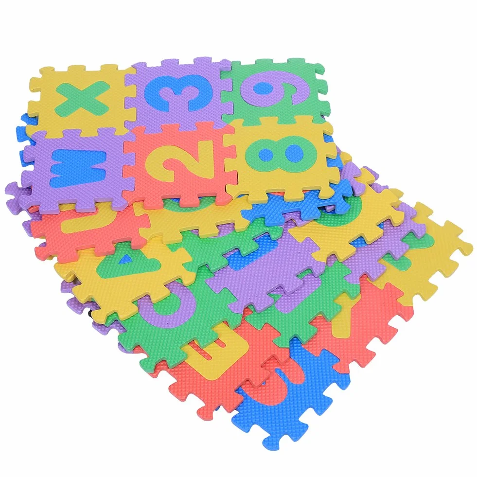 Tappeto Puzzle Per Bambini,Tappetino Da Gioco Per Bambini Puzzle In Schiuma, 36 Pezzi Tappeto Da Gioco In Schiuma Eva Morbida Piastrelle Per Pavimenti Multicolore Per Bambini Numeri E Lettere Neonati