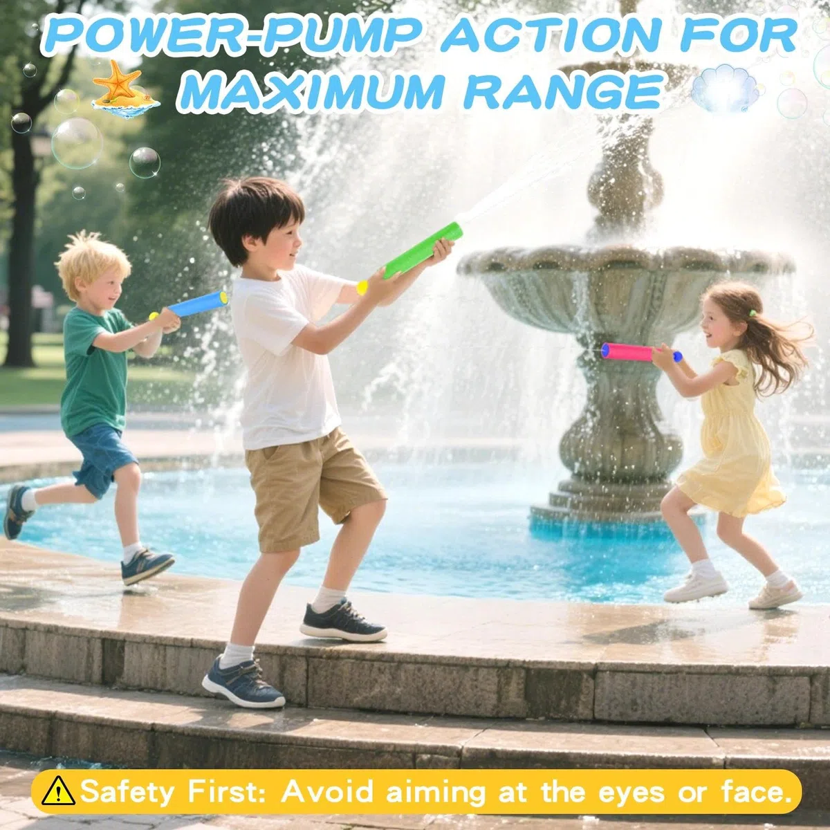 12 PCS Pistole ad Acqua di Colori, 21.5 cm Pistola ad Acqua in Schiuma per Bambini, Pistola Acqua Giocattolo, Fucile ad Acqua per Piscina, Giardino, Esterno Giochi Spiaggia, Giochi Acqua per Bambini