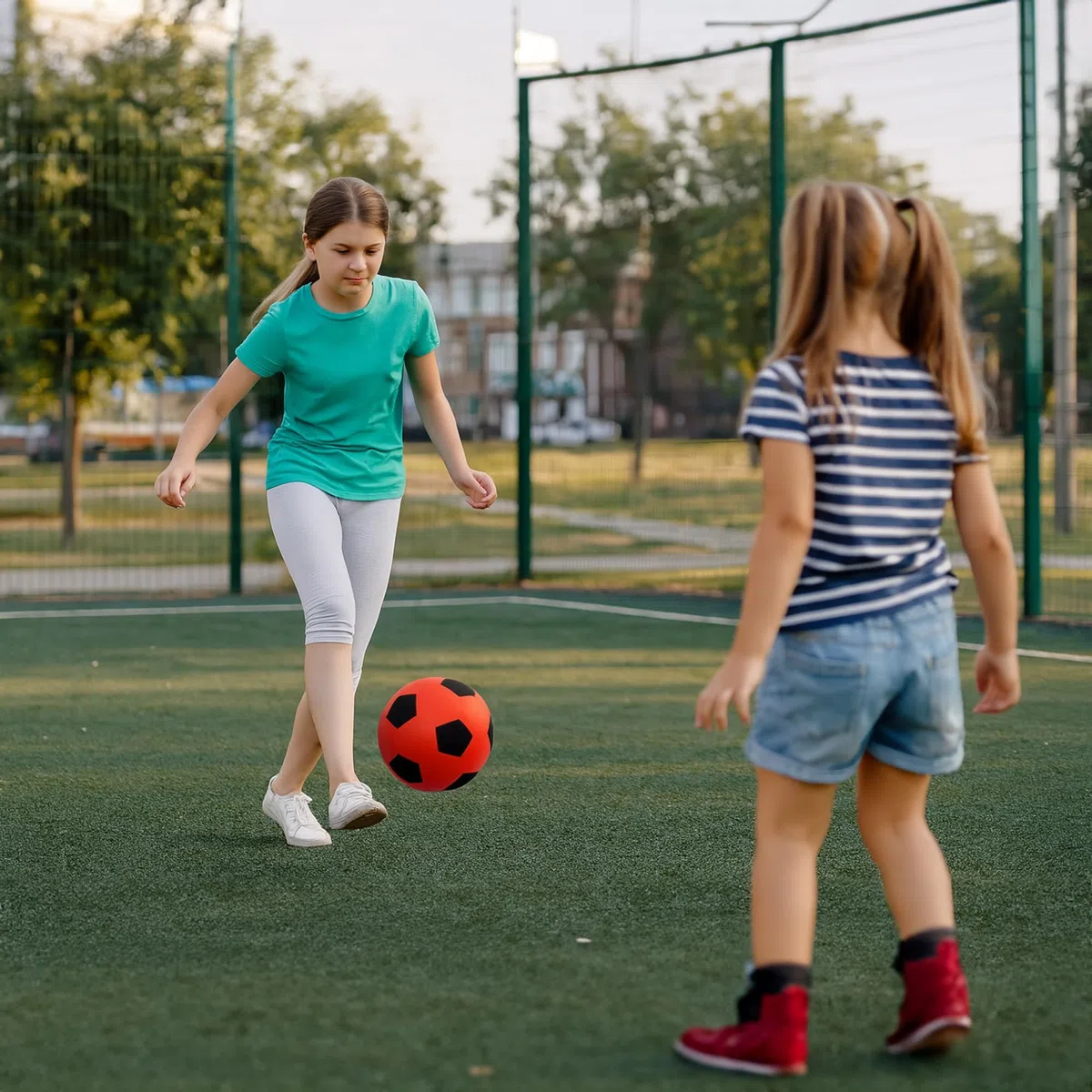 HTI Fun Sport Softball - Palla da calcio, misura 5, 20 cm, per interni ed esterni, in gommapiuma, per ore di divertimento, per adulti, ragazzi e ragazze di tutte le età