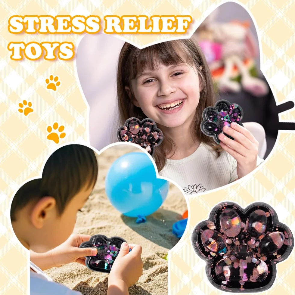 4 Pezzi Giocattoli da Spremere Zampe di Gatto Squishy Zampa di Gatto Giocattoli Squishy Zampa di gatto Giocattoli Fidget Morbidi Fufu Squishy Taba Squishy per Bambini e Adulti(Stile Casuale)