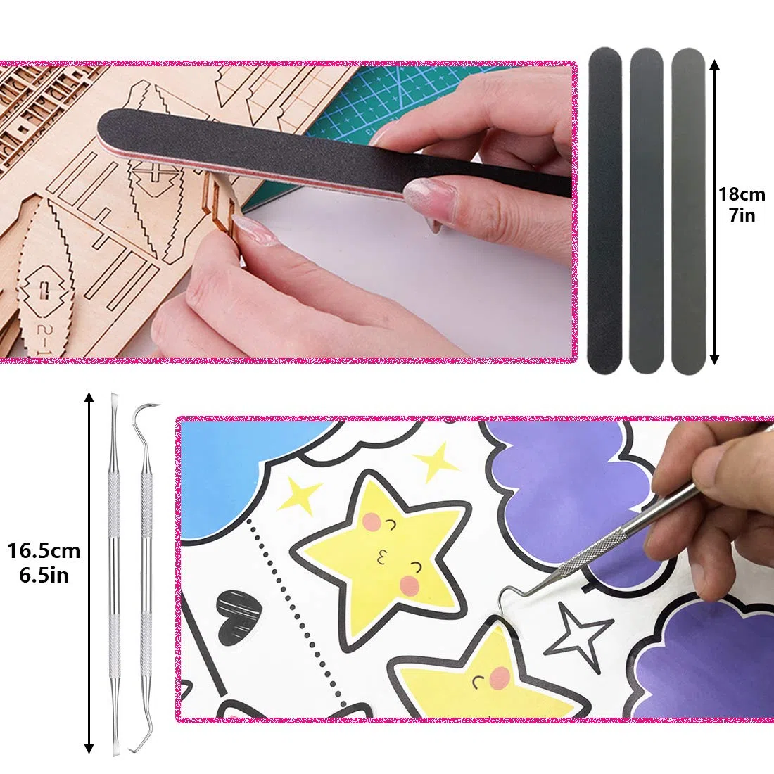 X SIM FITNESSX - Set di Attrezzi Fai da Te per progetti creativi, in Vinile, per stampi, trasferimento Termico, cammei, Scritte, Include Forbici e pinzette, spatola e Raschietto (38pcs)