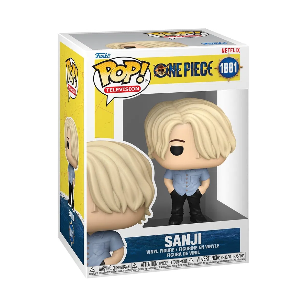 Funko POP! Television: Netflix - One Piece - Sanji - Figura in vinile da collezione - Idea regalo - Prodotto ufficiale - Giocattoli per bambini e adulti - Modello di figura per collezionisti