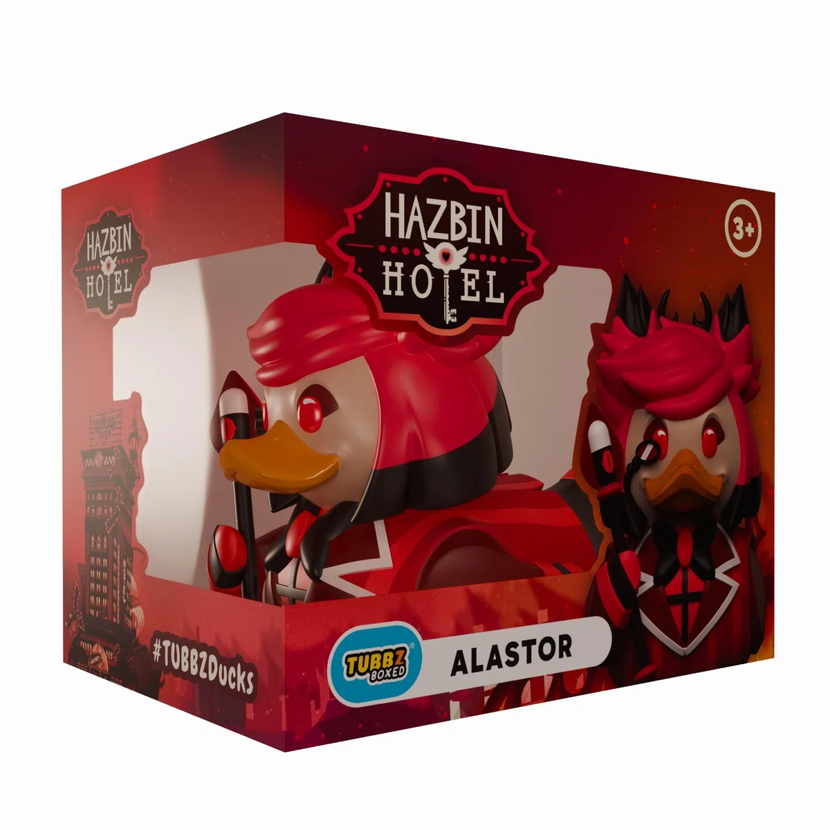 TUBBZ Edizione Scatola: Hazbin Hotel – Alastor Anatra Cosplay da Collezione in Vinile – Prodotto Ufficiale per i Fan di Hellaverse