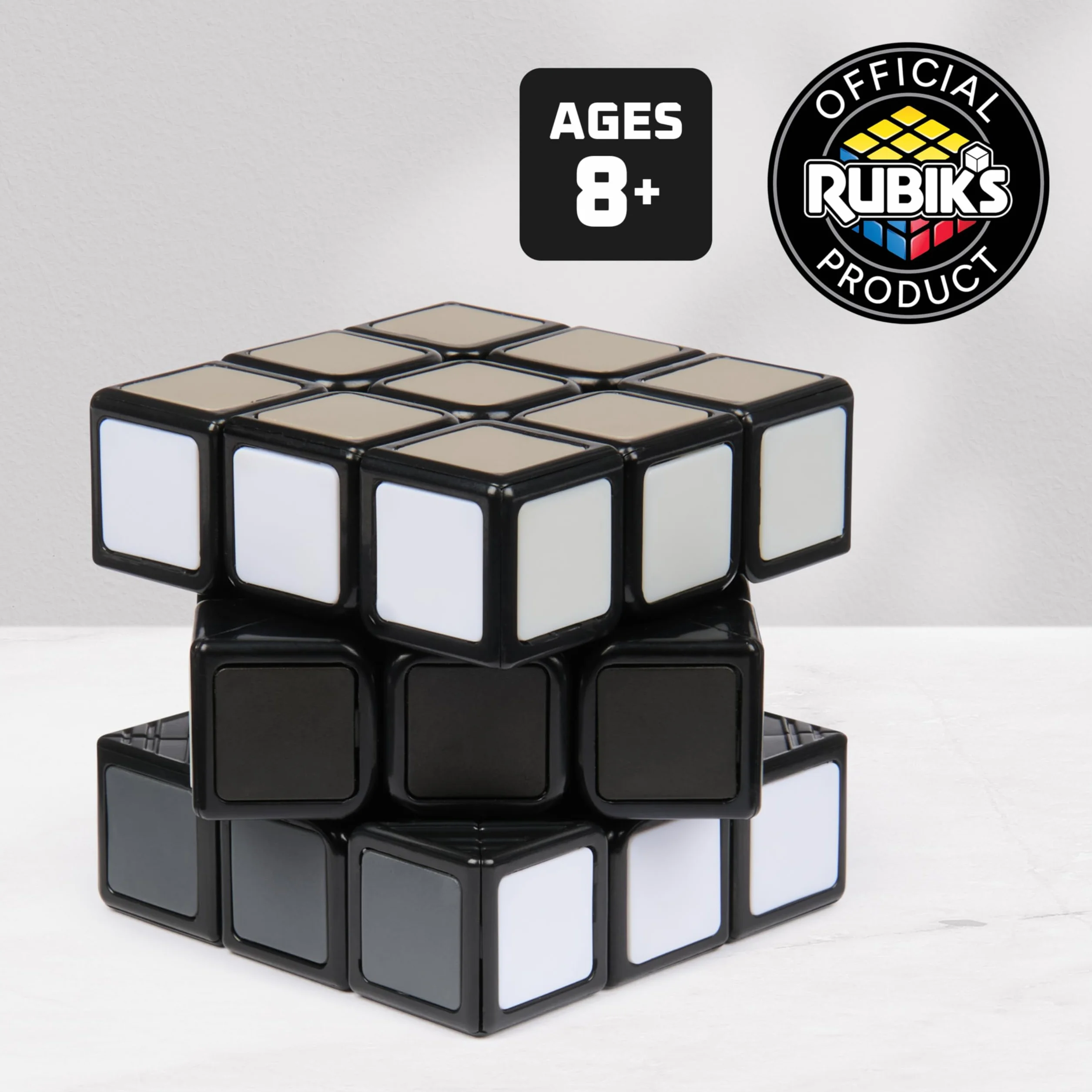 Cubo di Rubik, cubo Mercoledì in scala di grigi della serie di successo Mercoledì, gioco tattile e rompicapo da risolvere, per adulti e bambini dagli 8 anni in su