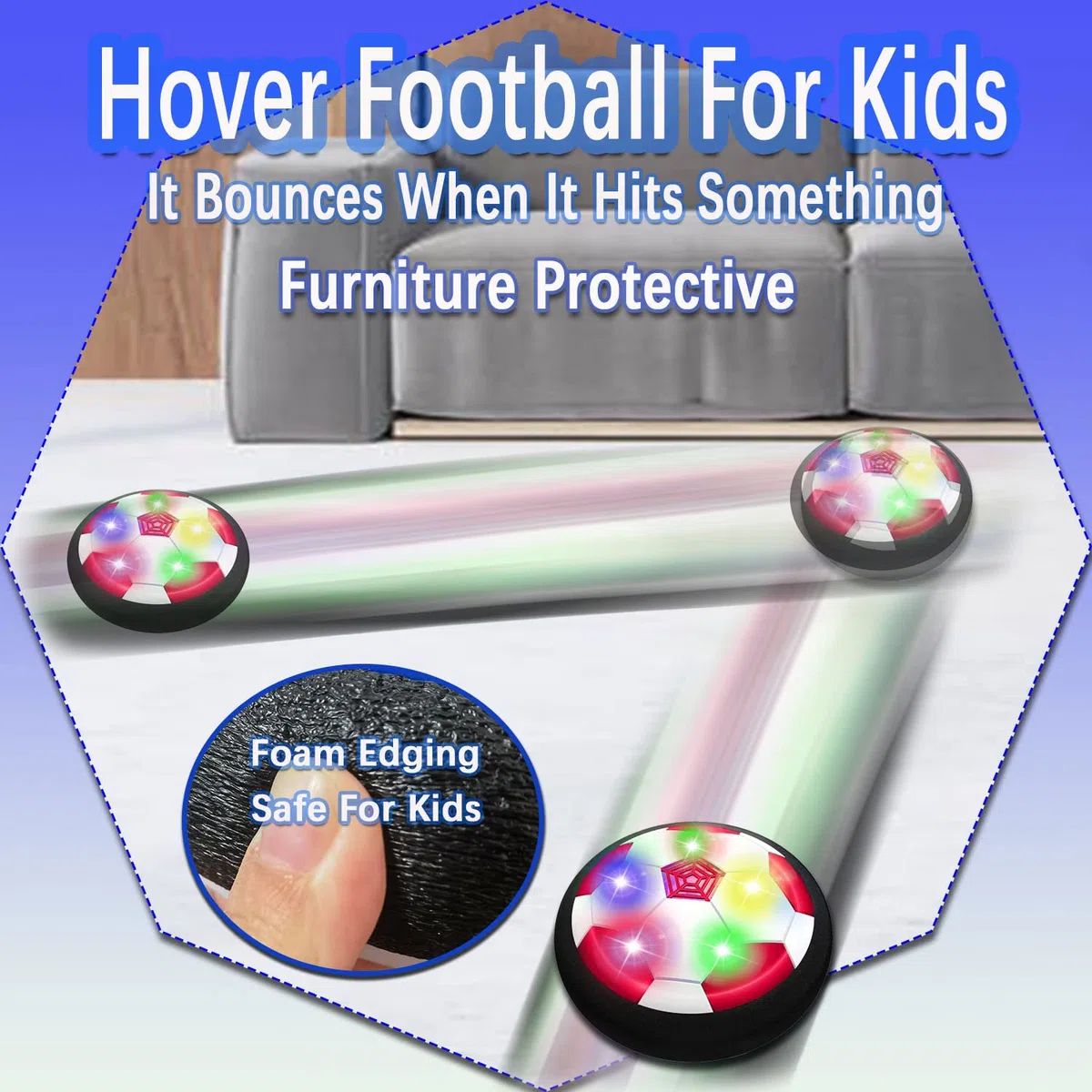 JRD&BS WINL Giocattoli daCalcio per Bambini Hover Football per Bambini, Palla Giocattolo per Bambini al Coperto,Il Miglior Regalo per Ragazzi E Ragazze di 3-8 Anni