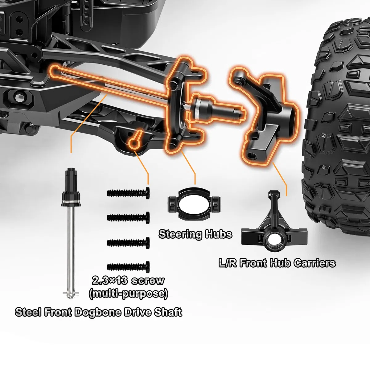 1:14 RC Auto Upgrade Accessori Borsa di ricambio Parti di trasmissione, Ricambi Upgrade Differenziali del veicolo RC Le parti di trasmissione includono adulti per 14322 14331 14 Age +