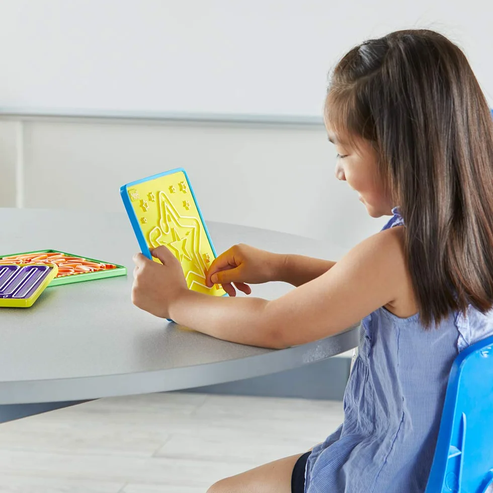 Learning Resources Set da 3 Labirinti della consapevolezza , Tavolette per la respirazione double-face da seguire con le dita, Mindfulness per bambini, Giocattolo di apprendimento socio-emotivo