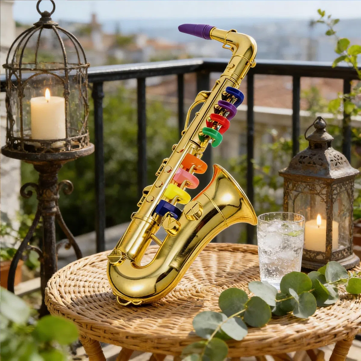 Sassofono Giocattolo per Bambini | Strumento a Fiato | Giocattolo Musicale - per Compleanno Festa Scuola Esibizioni Palco Ruoli Spettacolo Talento Regalo Bambini Bambine