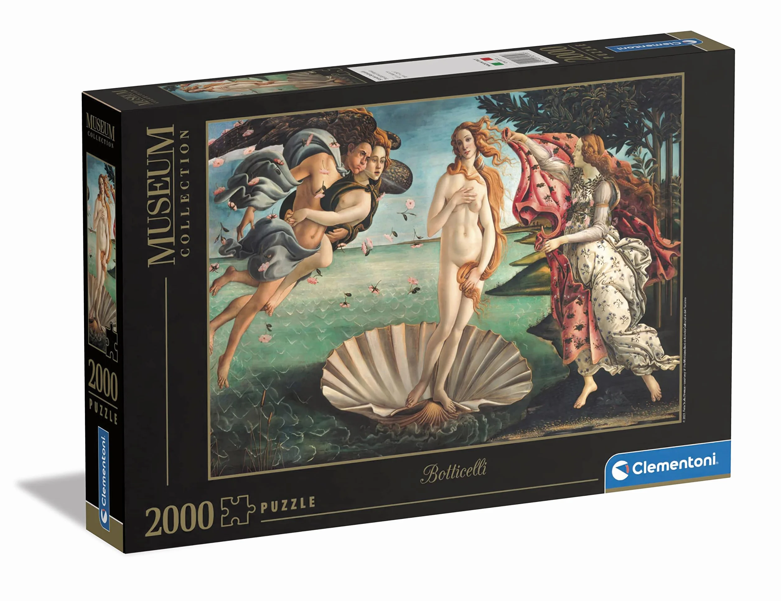 Clementoni - Puzzle 2000 Pezzi Arte per Adulti e Ragazzi, Museum Collection, Tema Botticelli La Nascita di Venere, Idea Regalo Made in Italy, 97,5x66,8 cm, 32572