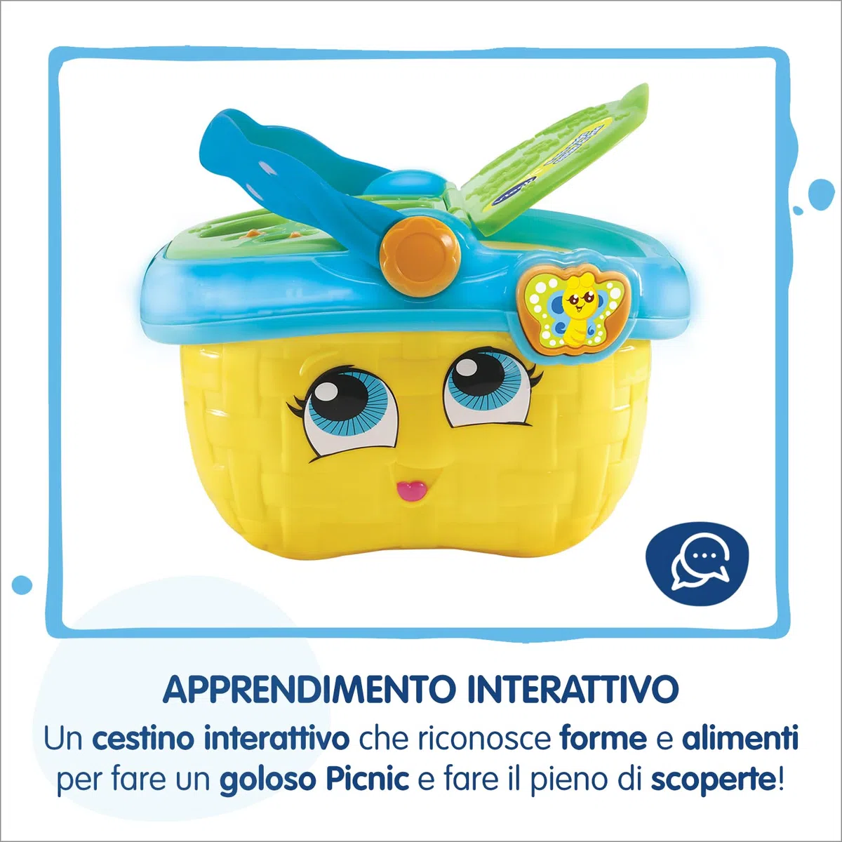 VTech Il Mio Magico Cestino da Picnic, Cestino con Giochi Educativi per Bambini, Giocattolo con Forme, Gioco Interattivo con Tante attività, Lingua Italiana, Batterie Incluse, 1-4 Anni