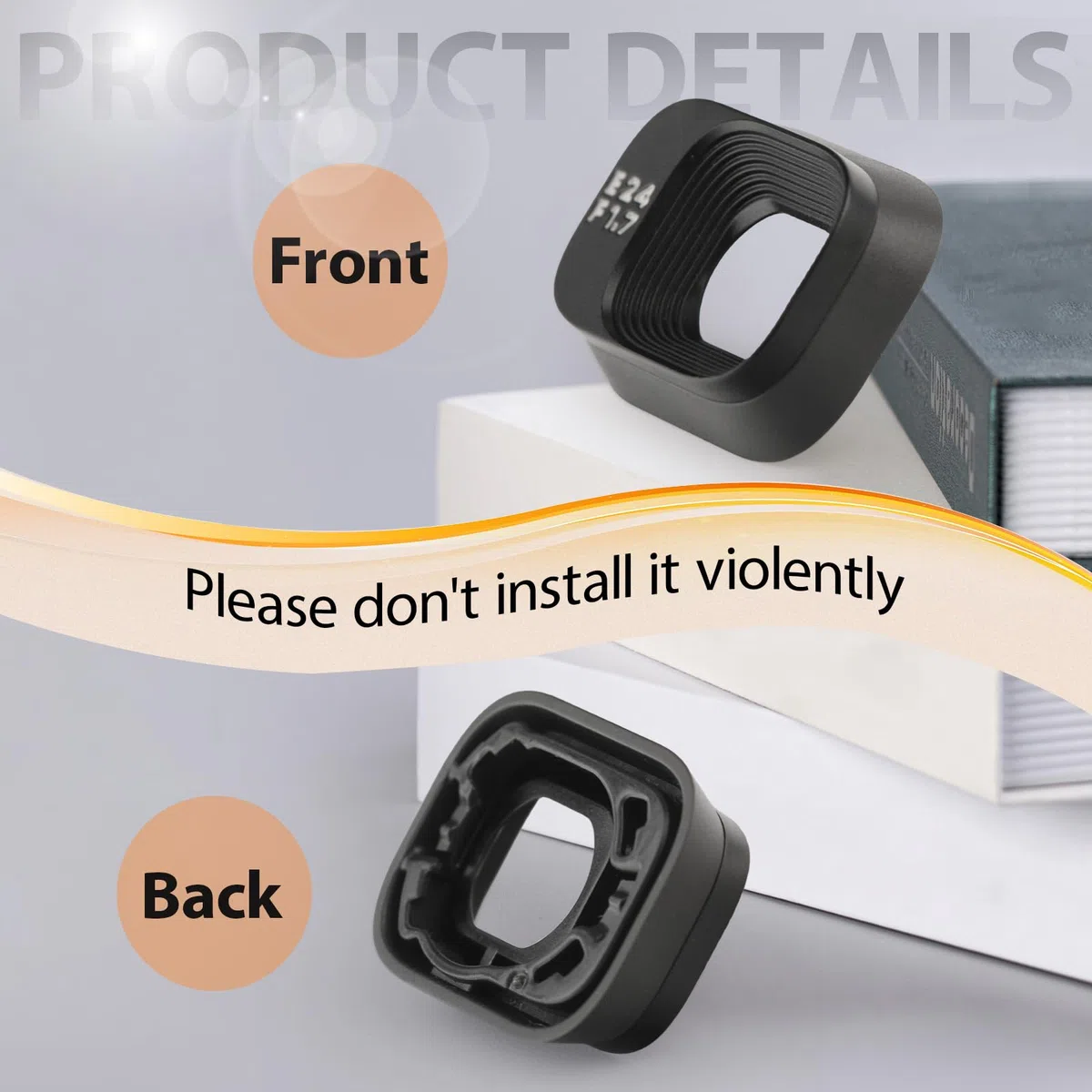 Sostituzione per DJI Mini 3/Mini 3 PRO Cornice per Fotocamera con Giunto Cardanico per DJI Mini 3 PRO Copertura di Copriobiettivo Cardanico Compatibile con Panno per la Pulizia Accessori
