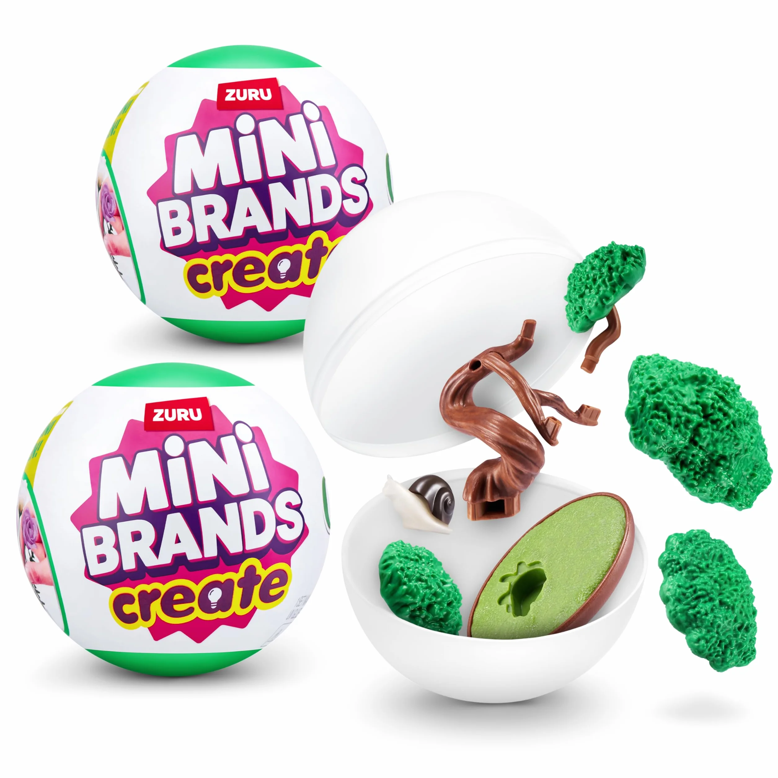 Capsula a sorpresa Mini Brands Create Garden di ZURU con Minis da collezionare a tema giardinaggio, 2 Capsule
