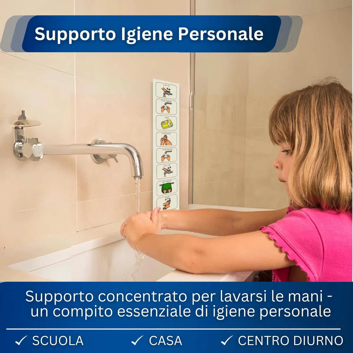 Autism Supplies and Developments Programma Lavaggio Mani –Agenda Visiva Bambini Autismo –Vasino –Igiene Personale –CAA Giochi Montessori/Educativi –Ludattica–Regali Autistici–Italiano