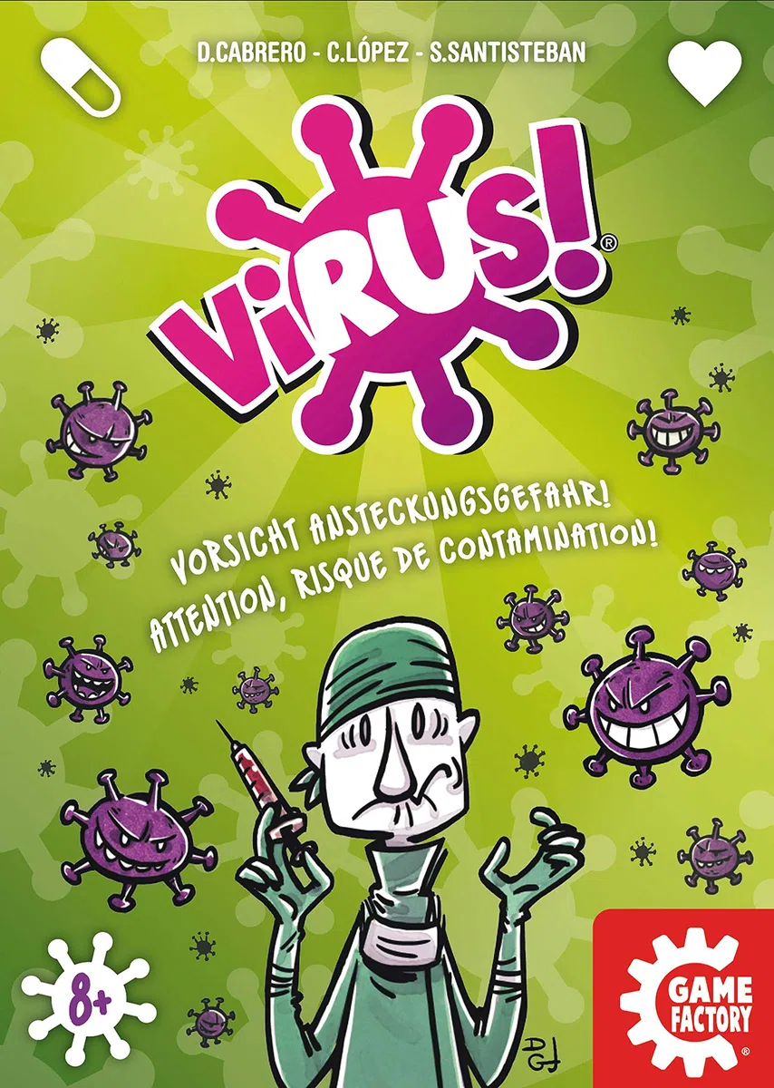 Game Factory Virus! Kartenspiel für 2 bis 6 Spieler, ab 8 Jahren